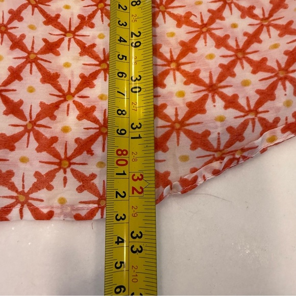 Roberta Roller Rabbit Orange SILK & Cotton Tunic Top/cover Up Women's Sz XS - Picture 7 of 12